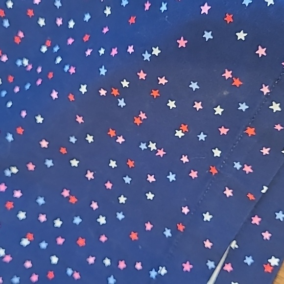 NWT Talbots Shorts Relaxed Chino Short Blue with Stars Size Womens 12  $70 - Picture 3 of 6